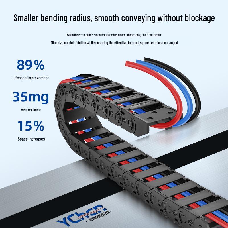 Nylon Drag Chain 101518 Bridge Type: Outdoor, High Temperature Resistant, Industrial, Full/Semi-Enclosed.