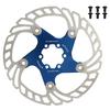 Mountain Bike Floating Disc Brake Rotor 6 Bolts Heat Dissipation Bike Disc Brake Rotor Blue 180mm