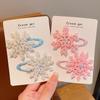 2PCS/set Princess Hair Clips Shining Up Snowflake BB Clip Lovely Girls Hairpins Children Christmas Headwear Barrettes Hair Accessories