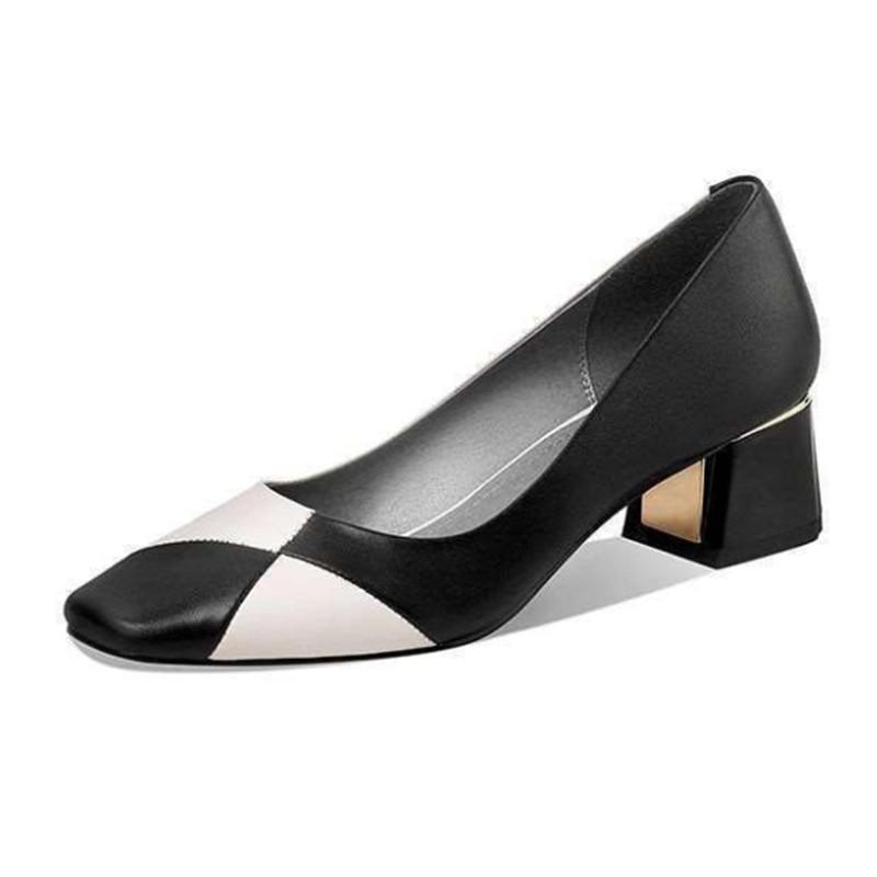 Sapatos femininas женские милые разноцветные туфли на квадратном каблуке женские классические высококачественные сексуальные туфли для вечеринок и ночных клубов a52