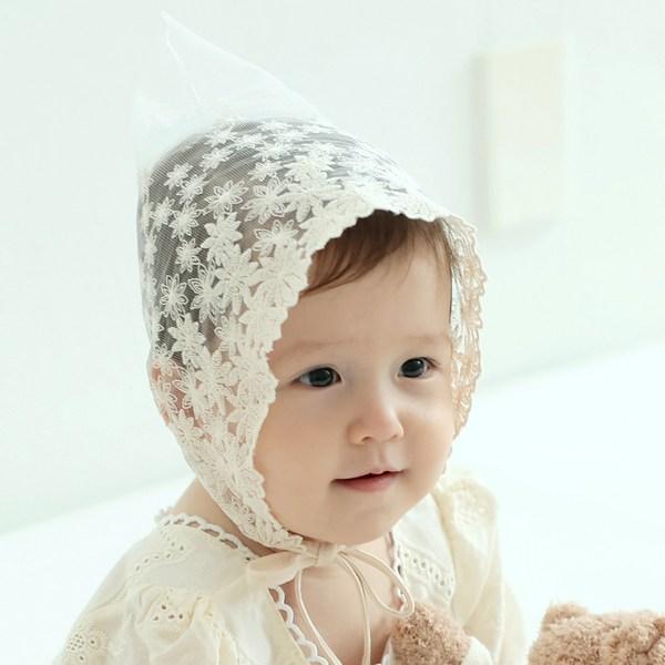 Woojuai Toddler's Frizzy Lace Bonnet, 22 X 21.5 Cm, Ivory, Popular Baby Clothes In Korea