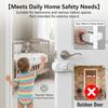 Childproof Safety Lock For Interior Doors Kids Can't Reach or Defeat No Installation Tools Required, Works with Door Knob, Lever or Handle