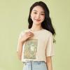 Shetu Women's Garden Print Short Sleeve T-shirt