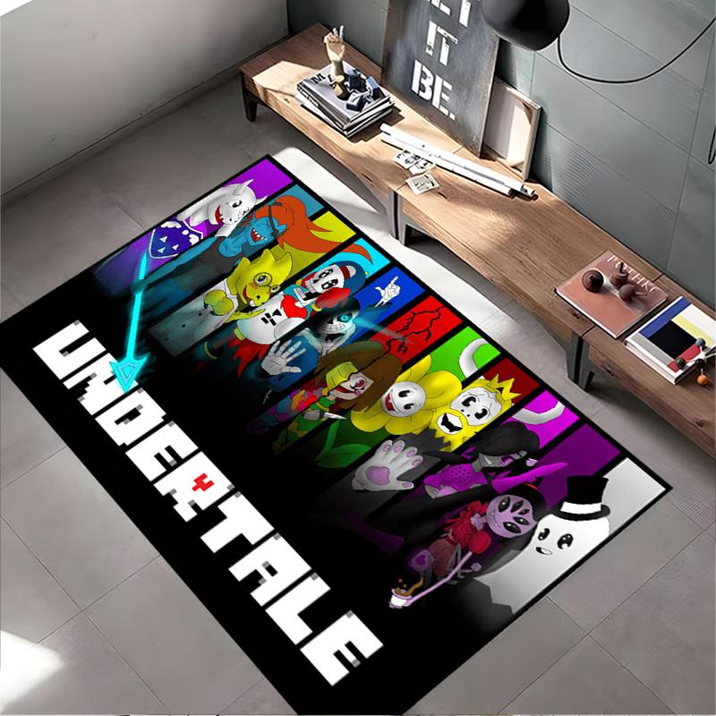 Undertale Character Collage Art Rug Non-slip rug suitable for living room and bedroom sofas.