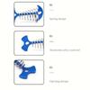 8pcs Stainless Steel Deck Nails with Spring Buckle, Fish Bone Design for Secure Binding, Suitable for Outdoor Camping and Hiking