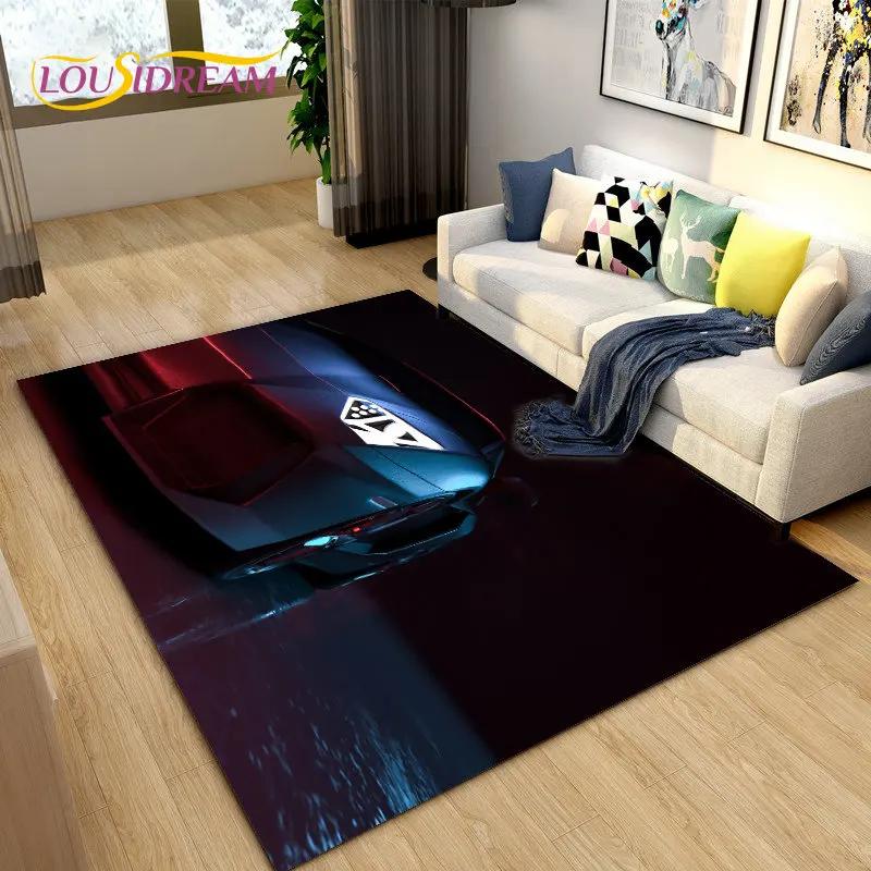 Новый 3D коврик для спортивного автомобиля, коврик для автомобиля, коврик для гостиной, спальни, дивана, коврик для двери, детский игровой нескользящий напольный коврик