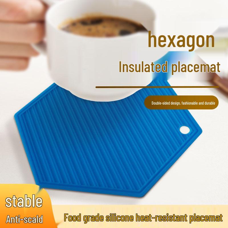 Силиконовые подставки-соты: Термостойкие, Нескользящие, Легко моющиеся, Четырехугольные Кухонные Настольные Коврики.