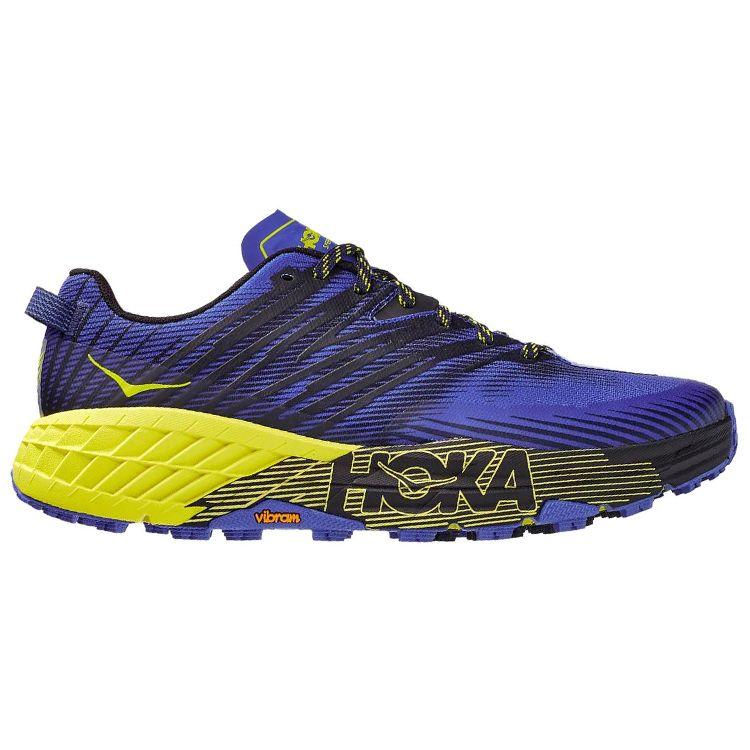HOKA One One Speedgoat 4 Comfortable Versatile Fabric Shock Absorption Slip Resistant Durable Breathable Low Top Trail Running Shoes 1106525-BIEP