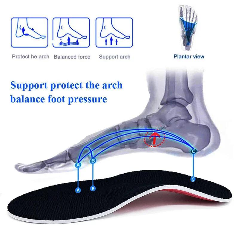 1/2/3Pairs EVA Orthotic High Arch Support Insoles Gel Pad 3D Arch Support Flat Feet Orthopedic Sole Foot Pain Fasciitis Shoe Pad