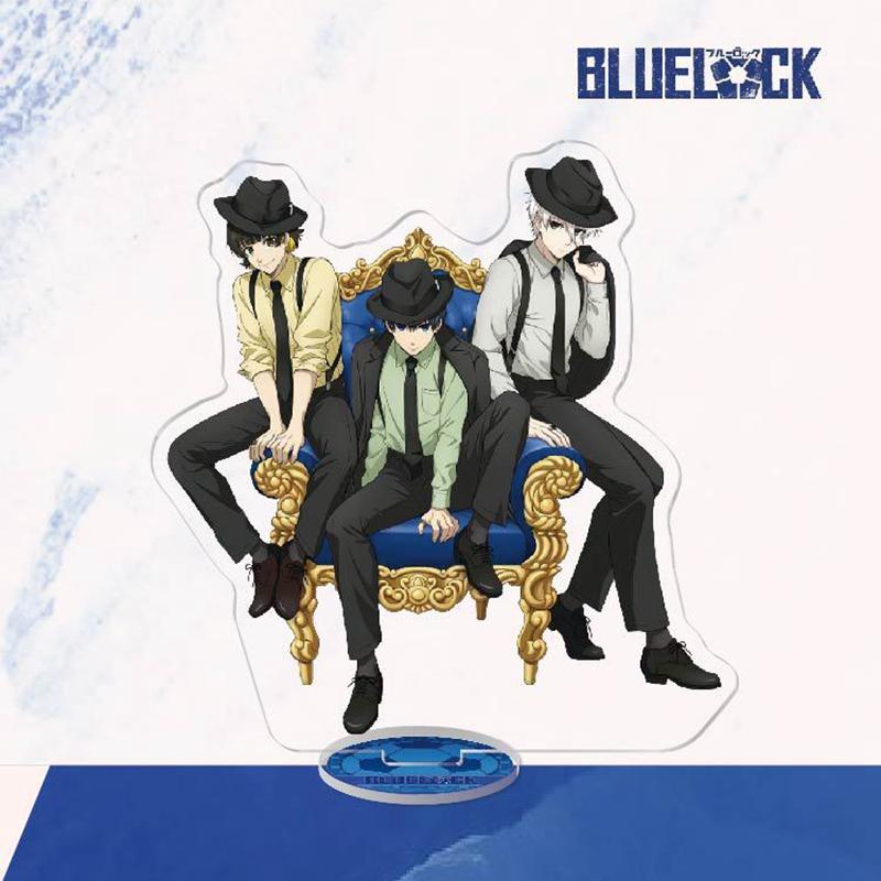 Модель подставки с синим замком, брелок для ключей Isagi Yoichi Bachira Meguru Kira Ryosuke Chigiri Hyoma, украшение для стоящего знака