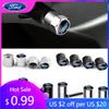 Car Sticker 4Pc Car Badge Wheel Tire Valve Caps For Ford Stracing Racing Fiesta Ranger Focus Kuga Mustang Air Stem Tyre Plug Car