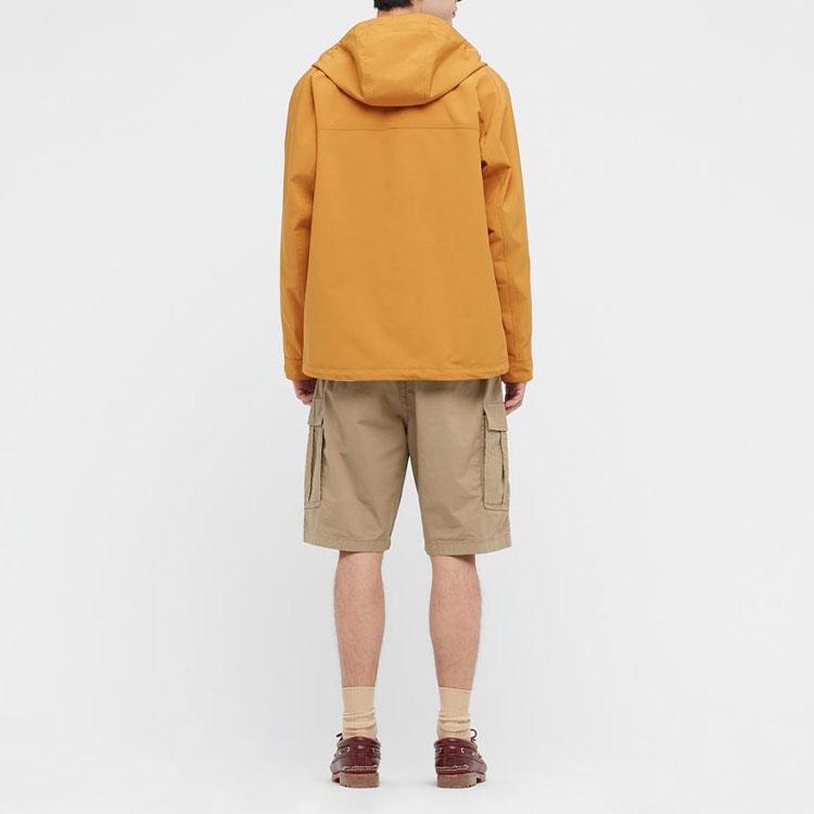 Uniqlo SS22 Однотонные прямые повседневные шорты Мужские шорты Хаки 444620-33