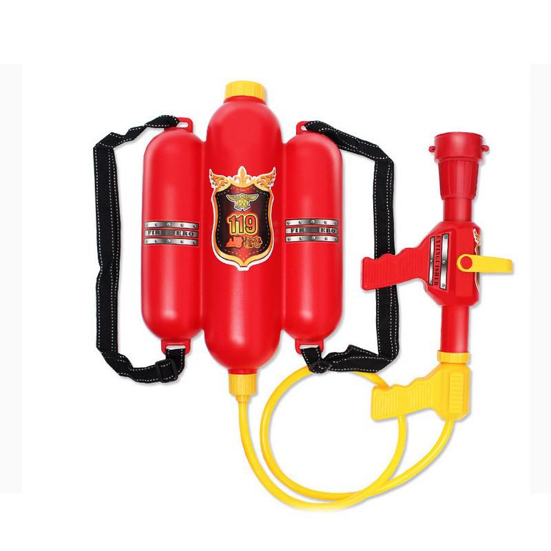 Детский игрушечный водяной бластер в виде пожарного шланга с помповым механизмом для летнего веселья