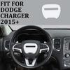 Наклейка-заглушка на центр руля для Dodge Durango Charger 2015+ Белая