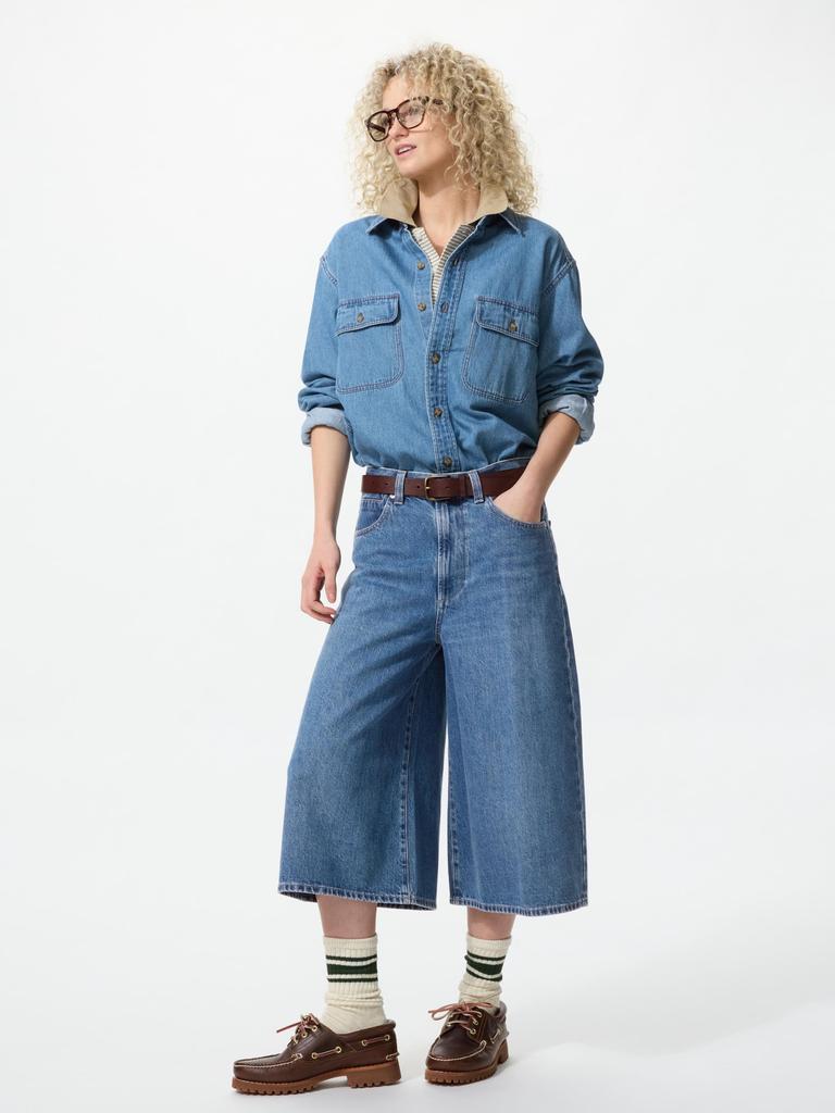 Uniqlo Японские джинсовые кюлоты
