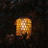 1 PCS Solar Bamboo Woven Lantern Outdoor Garden Courtyard Lighting Fixture Waterproof Hanging Decor For Patio Yard
