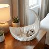 Minimalist Earrings Ring Display Dish Moon-Shaped Decorative Plate  Entryway Decor