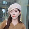 Autumn And Winter Beret Children Retro Painter Hat Fashion Versatile Big Head Circumference Show Face Small Knitted Warm