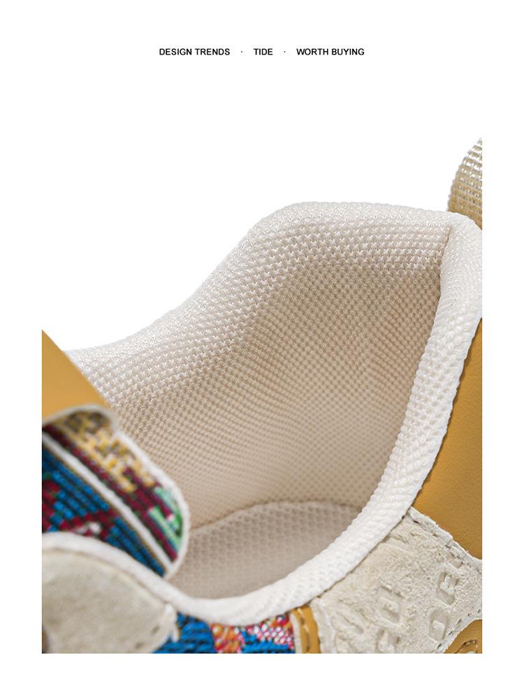 Трендовая мужская спортивная повседневная обувь с принтом и вышивкой 2025 года - Удобная, на толстой подошве, увеличивающей рост, для весны и осени