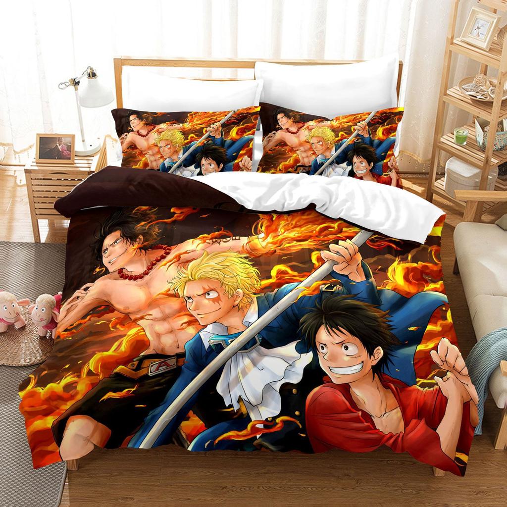 Animation Cartoon 3D Digital Printing Quilt Set Three-Piece Set