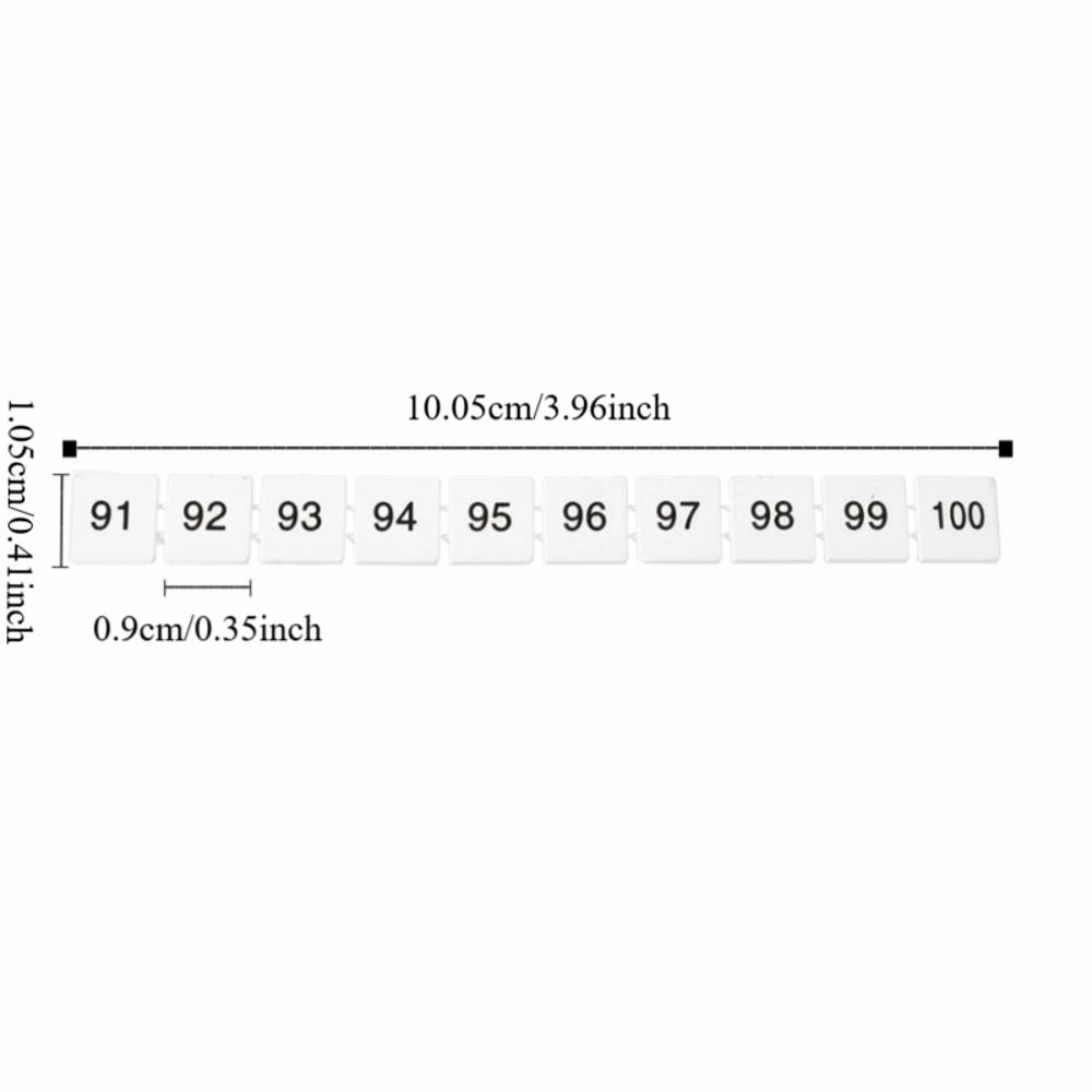 100Pcs ZB10 Series Terminal Block Marking Label Terminal Block Marker Electrical Maintenance