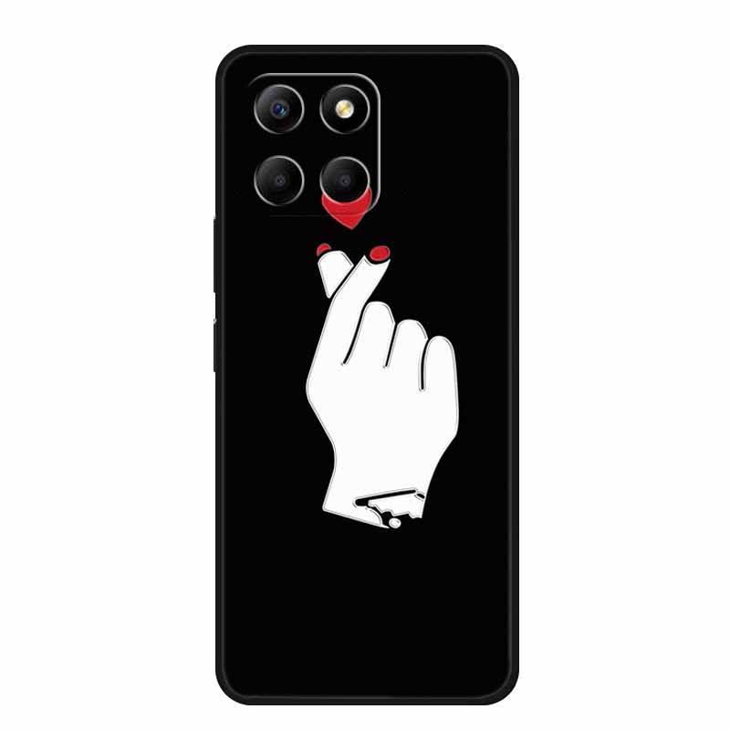 3D Тисненый Чехол Для Honor Play 9A 2024 X5b Plus X8C X6C 4G Чехол Для Телефона 9 A X 8 6 C Coque Цветы Черный Силикон Мягкая Задняя Крышка