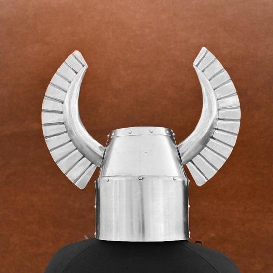 Medieval Templar Helmet, Teutonic Knight Wing, Great Horned Warrior Helmet, Fantasy Winged Cosplay