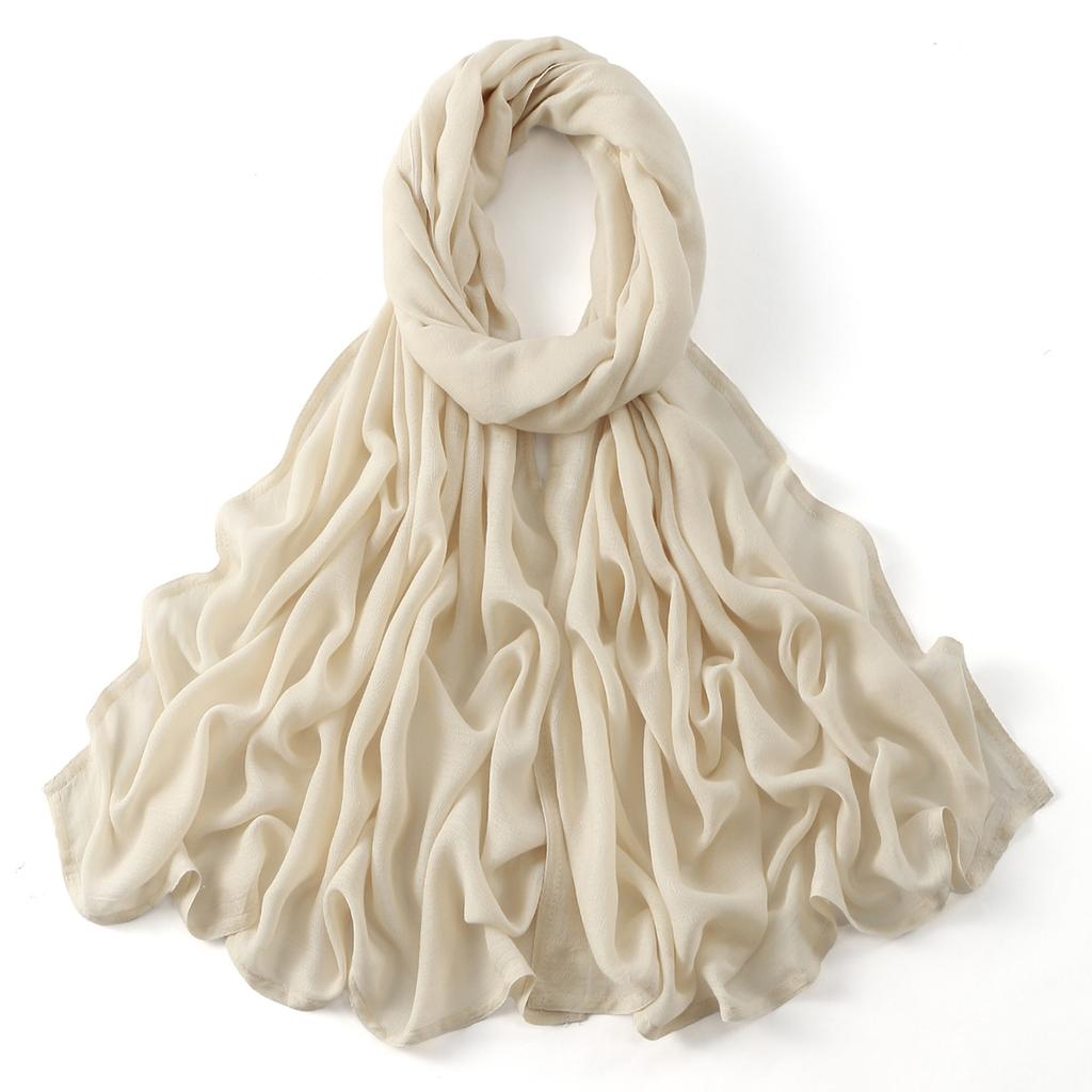 Muslim Modal Hijab Cotton Rayon Scarf for Women Double Stitching Wide Edge Rayon Shawl Islamic Thin Soft Viscose Turban Headband