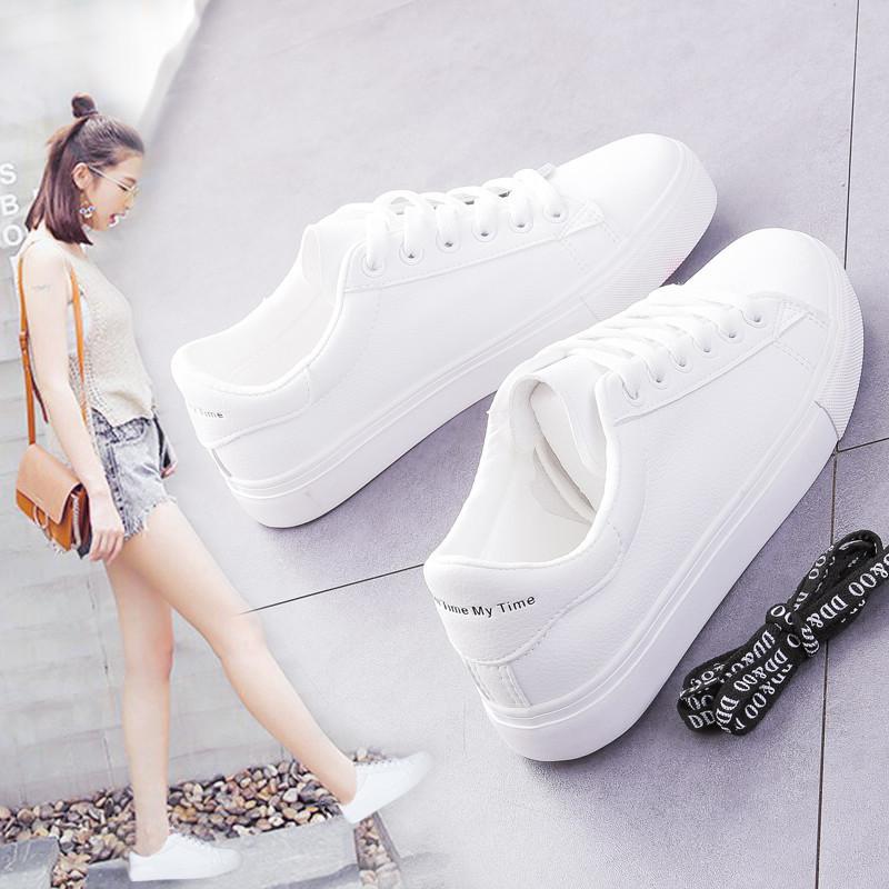 Fashion Women's Shoes Casual Flat Shoes Breathable White Shoes All-match Sports Shoes