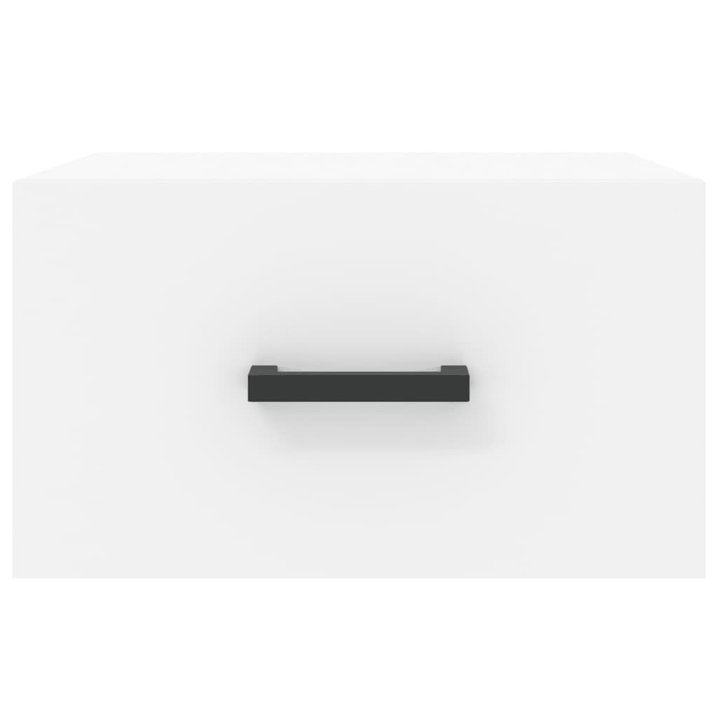 Wall Mounted Nightstand White 35 x 35 x 20 cm