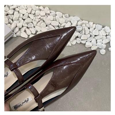 Модные французские ретро туфли Мэри Джейн на высокой платформе 2025 лето новинка остроносые модные и универсальные темпераментные одинарные туфли для женщин