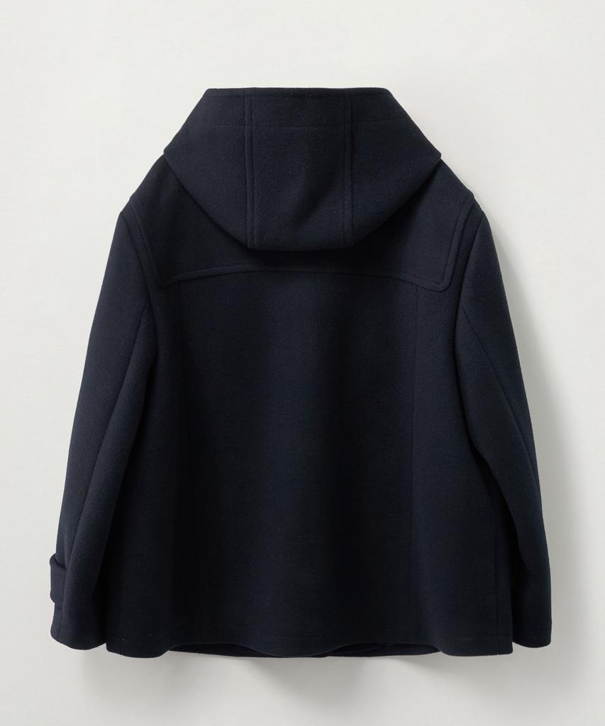 Satur (W) Hooded Wool Blend Duffle Half Coat Navy