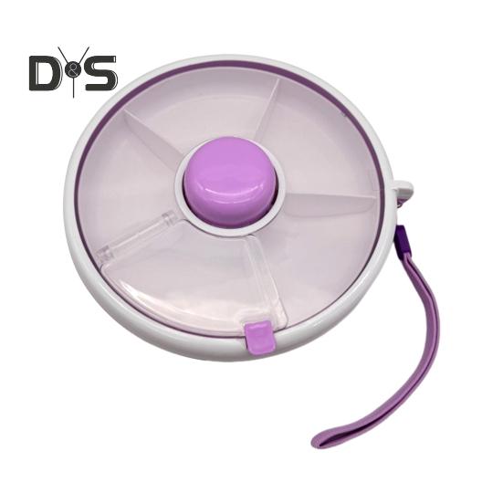 Вращающийся контейнер для закусок с крышкой, вращающийся набор, портативная коробка для конфет для детей, конфетный столик, тарелка для дыни, герметичная коробка для закусок для дома, офиса, школы, пикника