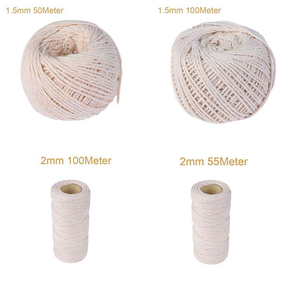 Twisted Home Decor Christmas 100% Natural Beige Cotton DIY Rope Sewing Cords Twine String