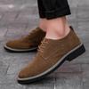Замшевые повседневные оксфорды для мужчин, мокасины, мужская обувь на плоской подошве