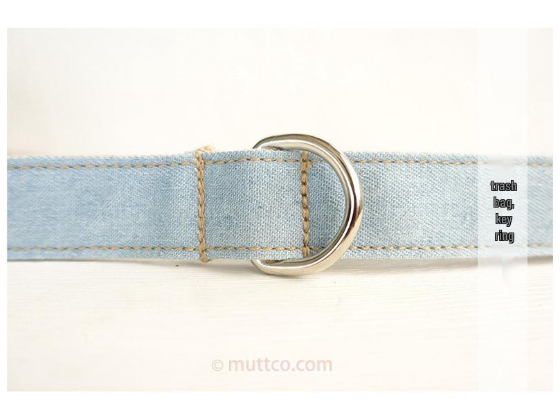 Custom Blue Dog Leash and Collar Set