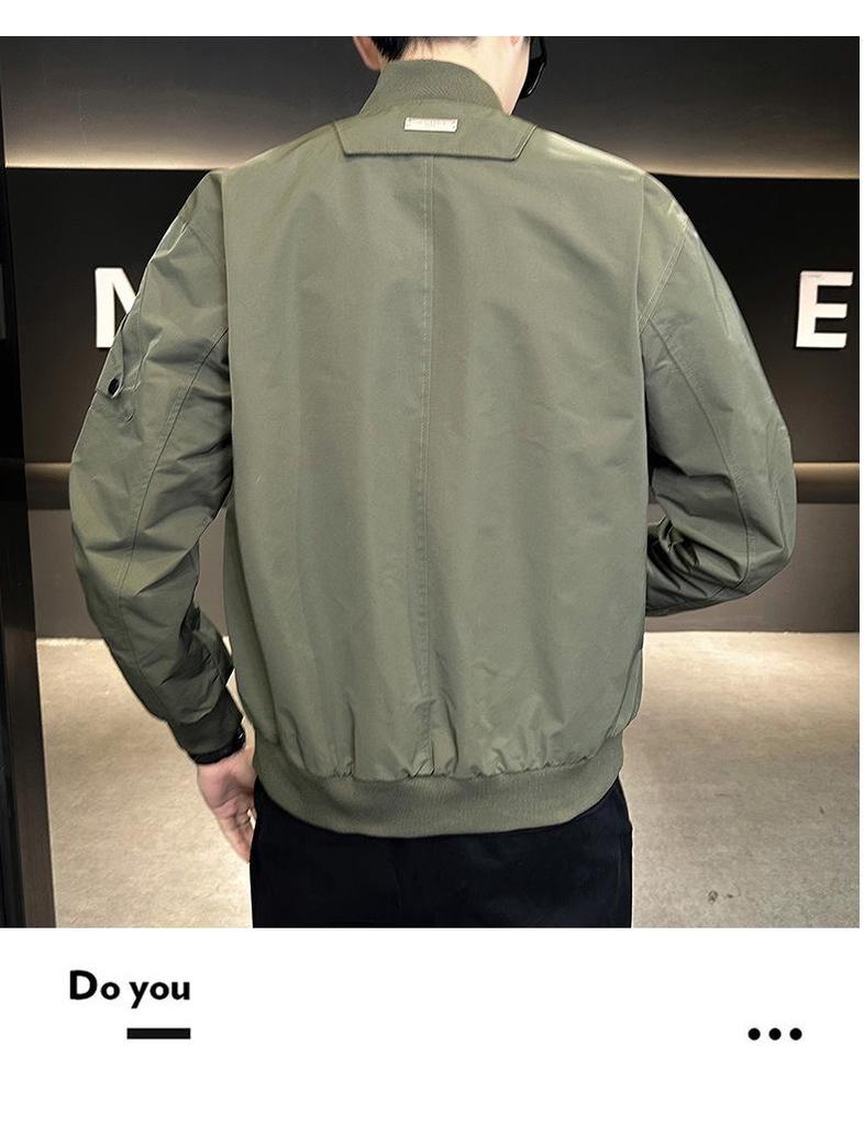 Стильная мужская куртка-бомбер: Весна/Осень 2025 - Модный, Высококачественный, Повседневный Бейсбольный Стиль