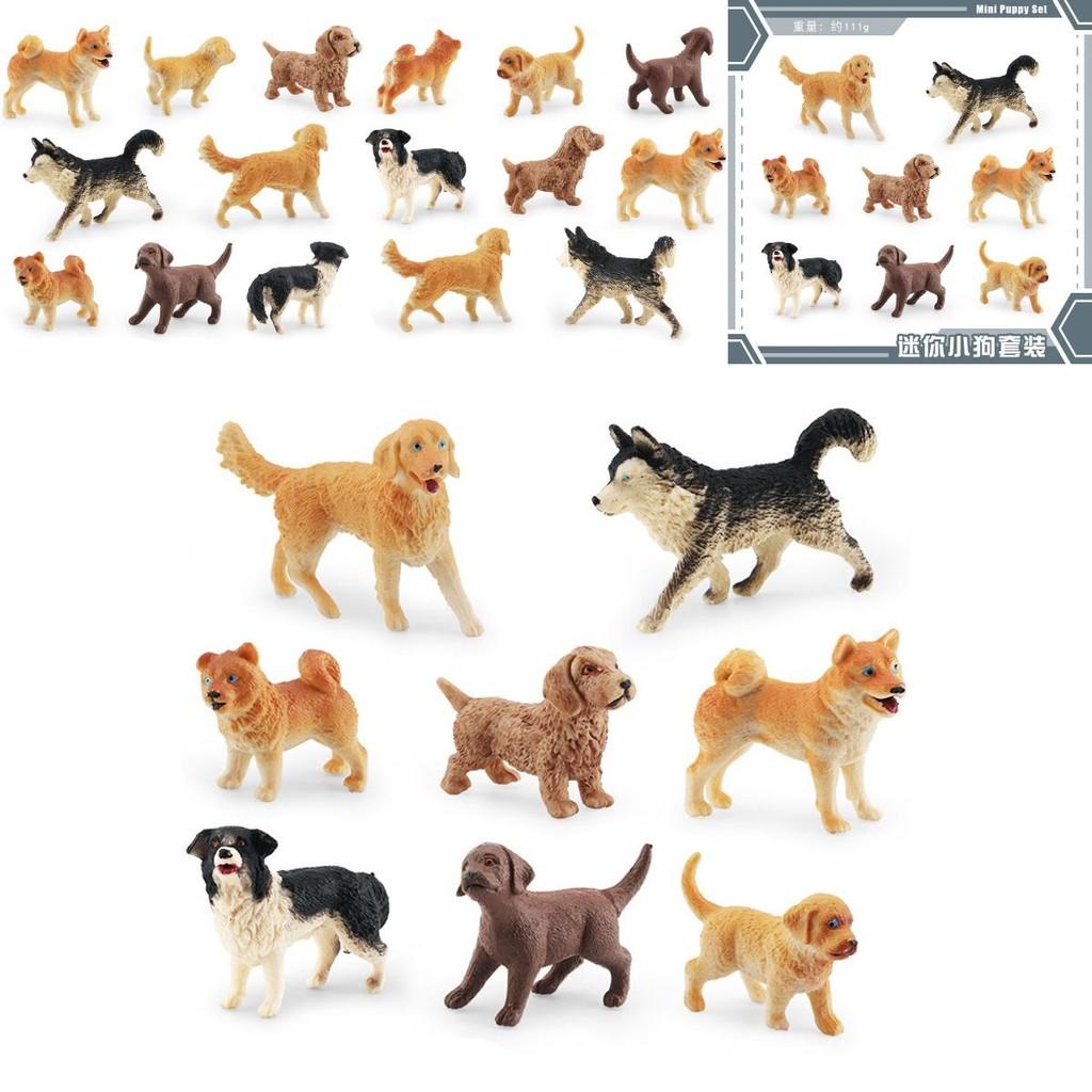 Realistic Miniature Puppy Figurine Pvc Husky Golden Retriever Shiba Inu Great Gift Idea