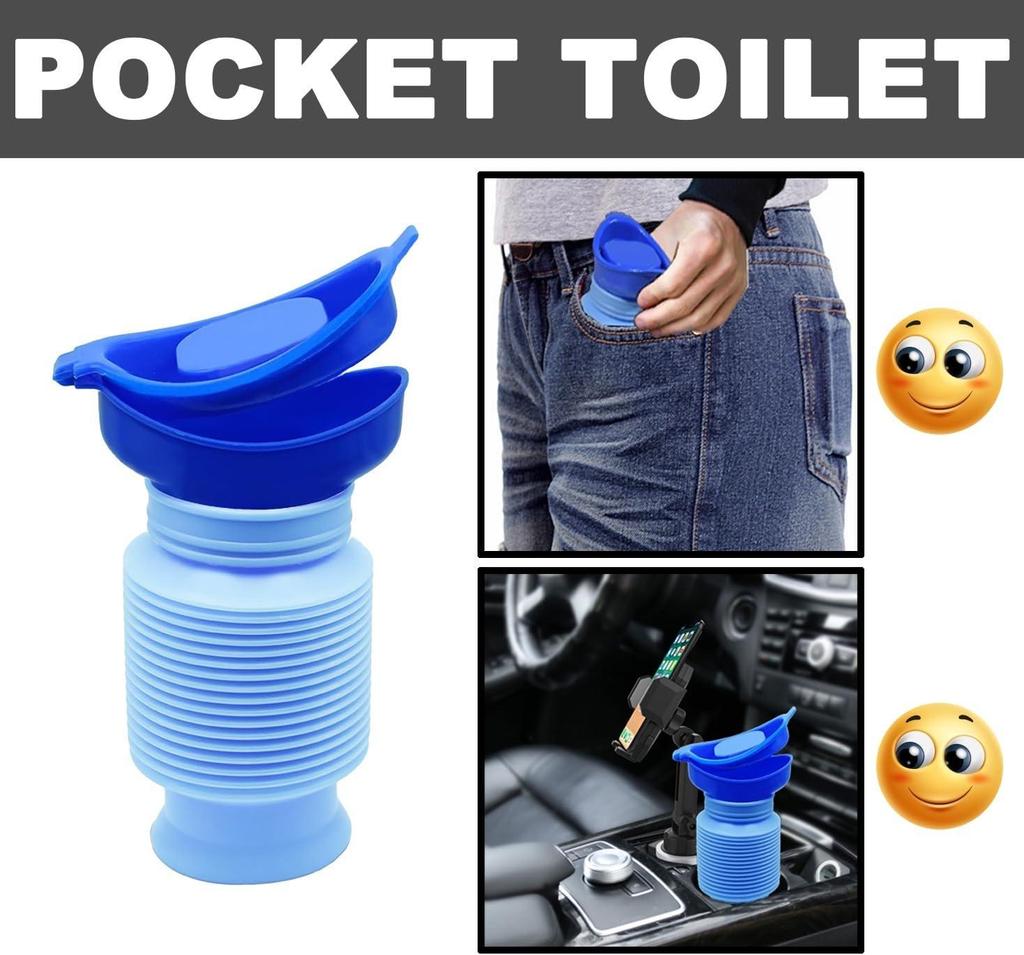 Портативный дорожный писсуар - Складной многоразовый, Идеален для кемпинга и длительных поездок