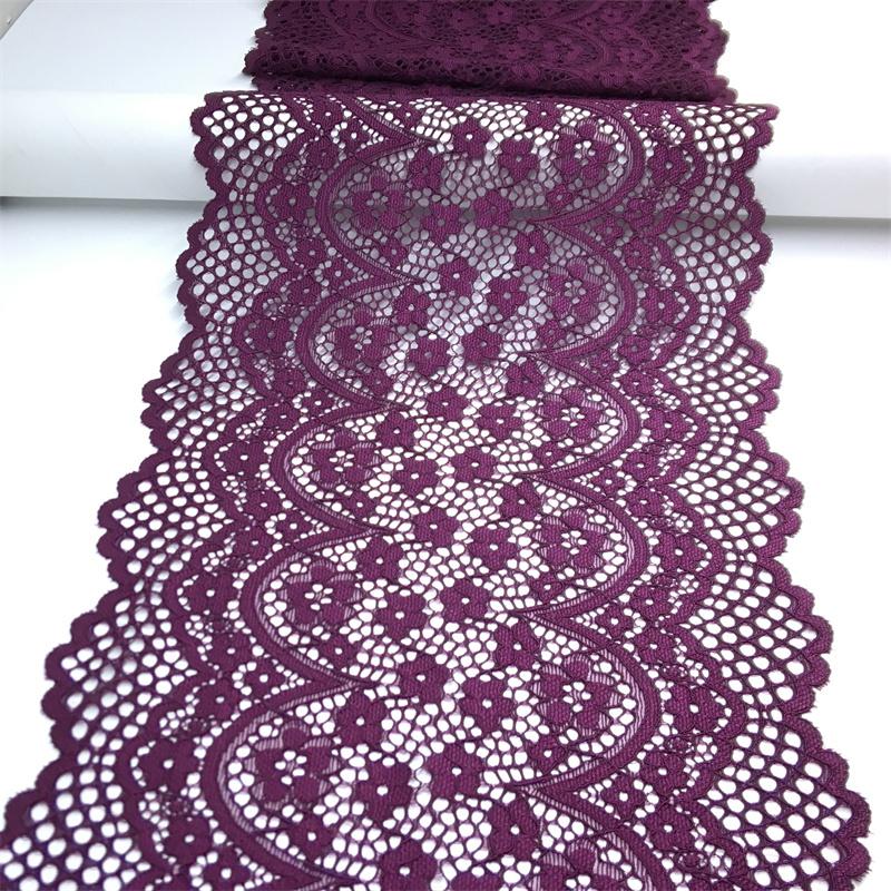 (13 Colors) Scallopped Elastic Spandex Sewing Lace Fabric for Lingerie, Bra, Underwear, Garment, Wedding Dress & Crafting