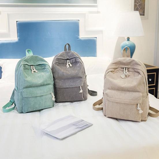 Однотонный вельветовый рюкзак, противокражный тренировочный рюкзак с регулируемыми лямками, большой вместимости