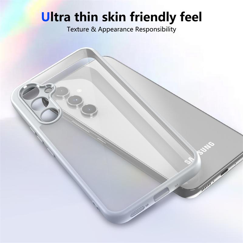 Чехол Camera LED Protective Clear Acrylic Back Case для Samsung iPhone Xiaomi Redmi для Samsung Galaxy S25 S24 Ultra S23 FE A56 A36 A55 A35, силиконовый чехол из ТПУ