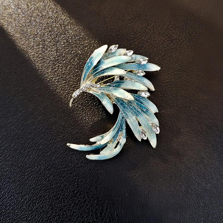 Элегантная китайская ретро эмалевая брошь Феникс и Бабочка для женщин
