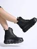 Shoetopia Женские короткие ботильоны на массивном каблуке с нескользящей подошвой, удобные модные ботильоны на щиколотку | Мягкая амортизирующая подошва | Для повседневной носки, вечеринок и зимы