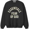 Fear of God Essentials Унисекс свитшот с круглым вырезом Campus 90-х, выцветший черный, Топы 192SP266591F