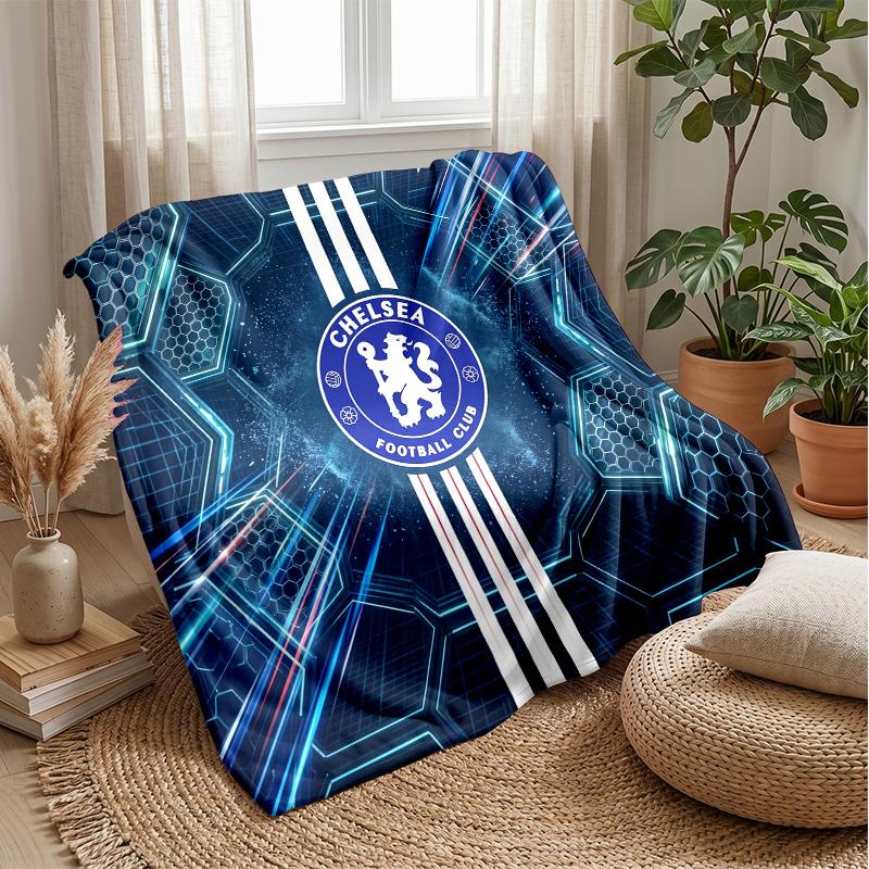 Chelsea FC Theme blanket Soft Flannel Blanket Plush Throw Blanket Cozy Sofa Bed Blanket for Home Decor