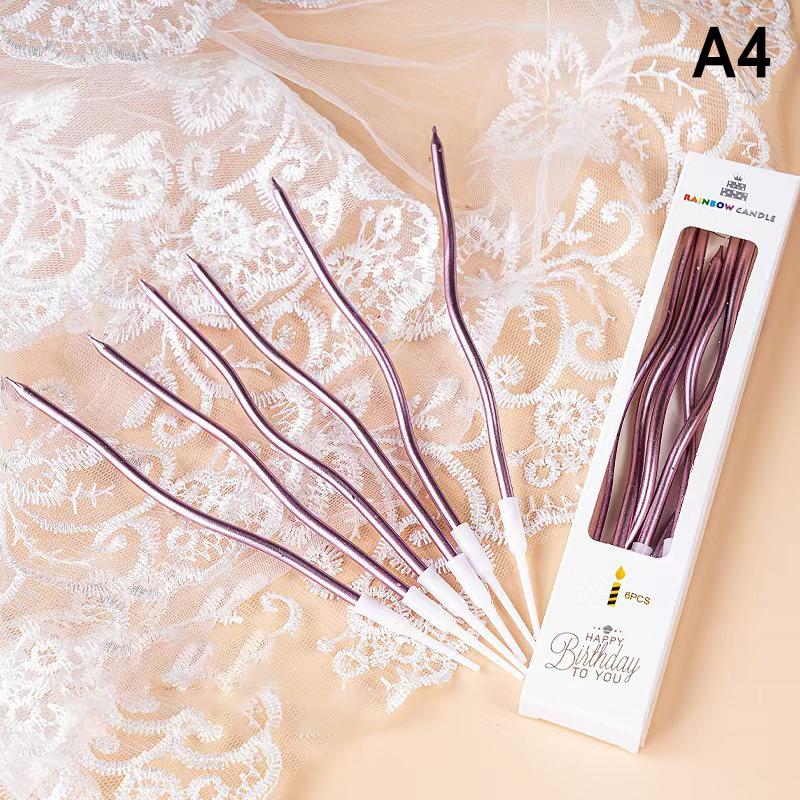 2 шт. Изогнутые свечи для торта День рождения Детский праздник Раскрытие пола Украшение для кексов Свечи Топперы Свадебная вечеринка Декоративные