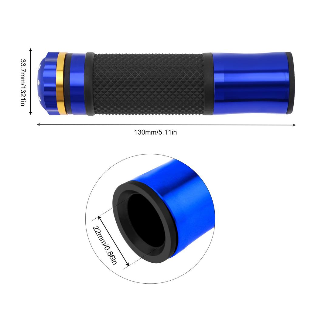 7/8 Inch 22 Mm Motorcycle Handlebar Grip Handle Bar Motorbike Hand Grips CNC for Motorcycle Motorbike Scooter Chopper Cafe Racer