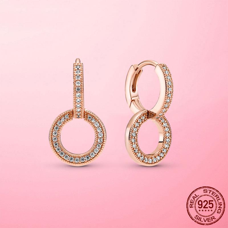Новые серьги-кольца из серебра 925 пробы с подвесками для женщин, модные большие круглые модные серебряные серьги, изготовление ювелирных изделий