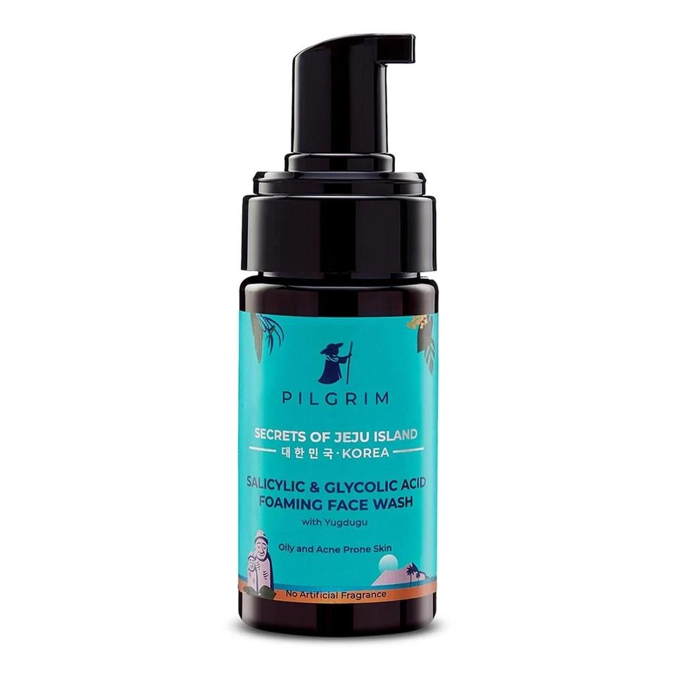 Pilgrim 1.5% Salicylic (BHA) & 2% Glycolic Acid AHA Foaming Face Wash 120ml